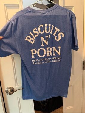 Biscuits N' Porn Blue Short Sleeve Tee
